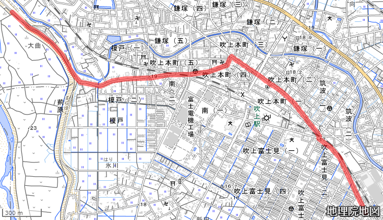 中山道と元荒川
